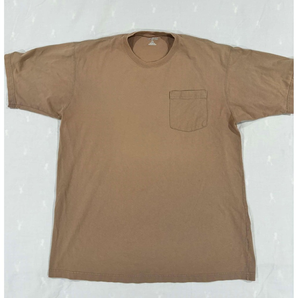 Carhartt Mens Workwear Pocket T-Shirt Brown Large Tall 100% Cotton